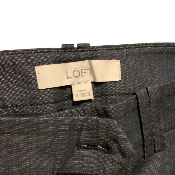 LOFT Navy Blue Cotton Bermuda Shorts w Pockets-Size 0 - Picture 3 of 9